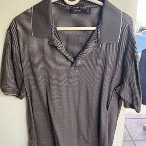 Tasso Elba  Black and White Polo Shirt